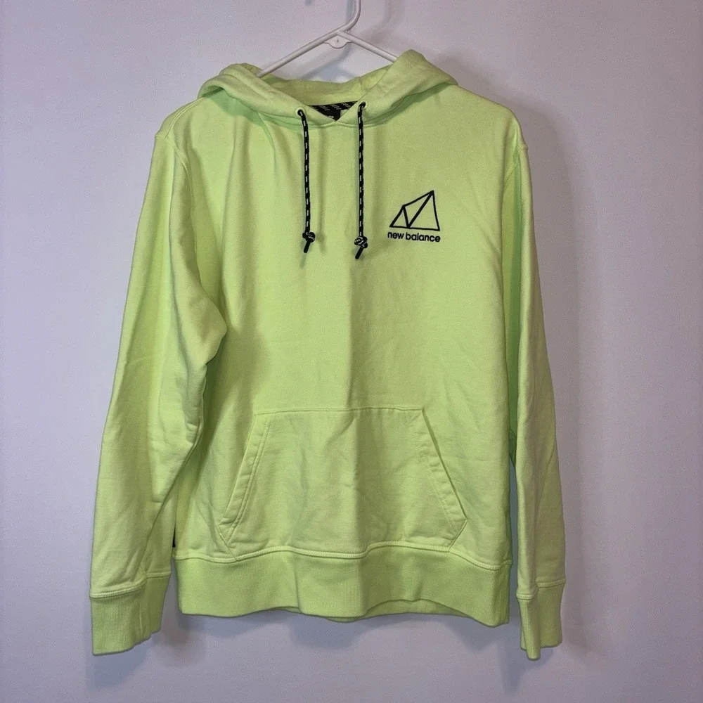 New Balance All Terrain Neon Green Hoodie Pullover Size L Logo